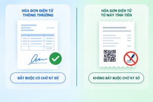 Phân biệt hóa đơn điện tử thông thường và hóa đơn khởi tạo từ máy tính tiền