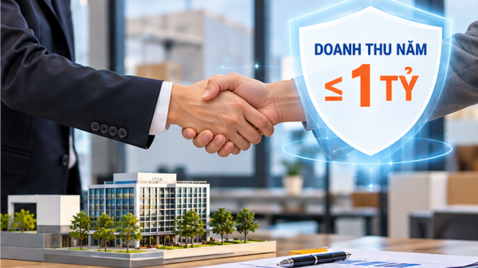 Miễn thuế tndn khi doanh thu dưới 1 tỷ